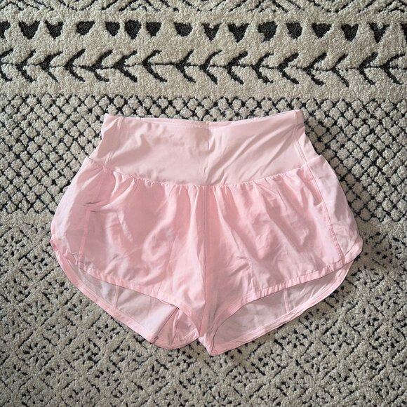 GYM Rainbow Women's High Waisted Running Shorts NWOT size Medium Pink - Picture 1 of 12